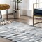 Nuloom Reba Handmade Abstract Striped Wool-Blend Flatweave Area Rug 5ft x 8ft NEST01A-508 - alternate 6